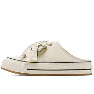 GG-CC Женские скейтерские кеды GG CC низкие черно-экрю, цвет Ecru