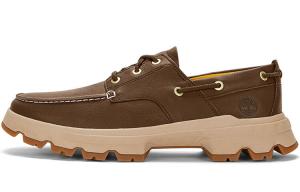 Мужские ботинки Timberland низкие на рифленой подошве, темно-коричневый