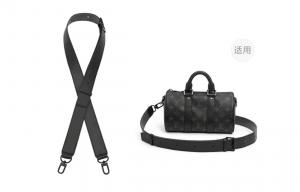 Кожаная сумка Lan Bao Fan унисекс оранжево-черная с акриловым декором, черный акриловый наплечный ремень 109-124 см и оранжевая декоративная цепь 40 см