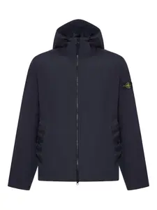 Куртка с капюшоном и логотипом-компасом Stone Island, синий