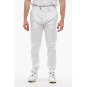 Брюки RAVAL из эластичного хлопка с одной складкой Cruna, White