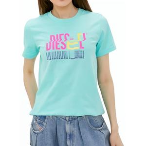 DIESEL Футболка женская светло-зеленая
