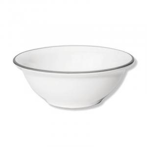 Салатница с серым краем 20 см Gmundner Keramik, белый/серый