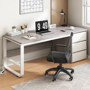 Стол 140 см с ящиками и стулом, набор мебели для дома и офиса, письменный стол и стеллаж, цвет Morandi Gray