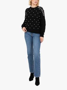 Джемпер с кабельным узором и декором Lovedrobe, Black