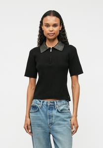 Поло KARL LAGERFELD STUD DETAIL COLLAR, Black