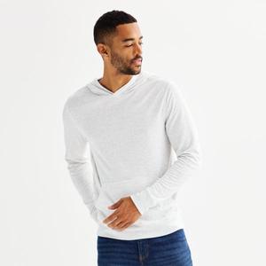 Мужская толстовка с капюшоном двойной вязки Sonoma Goods For Life, цвет ice heather