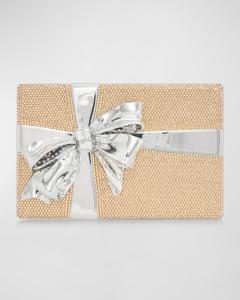 Клатч Gift Box Surprise Minaudiere Judith Leiber Couture, цвет Silver Prosecco