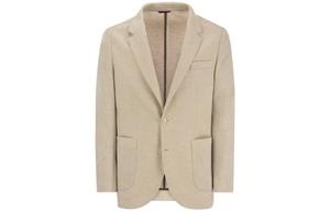 Однобортный джемперовый блейзер Brunello Cucinelli, бежевый