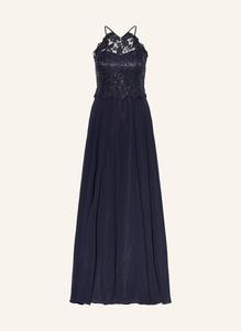 Вечернее платье с вышивкой и пайетками Vm Vera Mont, синий