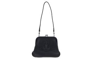 Сумка-пельмень Vivienne Westwood из зернистой телячьей кожи, женская черная