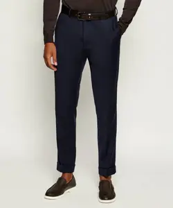 Шерстяные брюки-чинос Regular fit Oscar Jacobson, синий