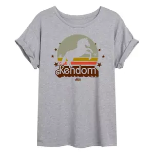 Футболка Juniors' the movie kendom western oversize Barbie, серый