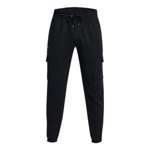 Брюки essential fleece cargo pants 'black' Under Armour, черный