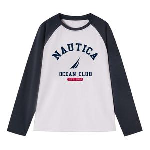 Лонгслив футболка осень подростки NAUTICA, белый