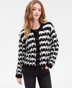 Женский кардиган в полоску с бахромой Liverpool Los Angeles, Black/white Fringe Stripe