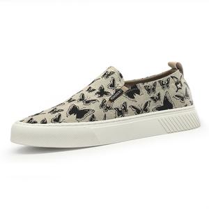 SENJIALUO Мужские бежево-черные низкие матерчатые туфли для увеличения роста, устойчивые к истиранию, легкие и нескользящие, цвет Beige Black