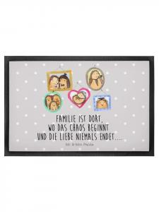 Коврик для ног Mr. & Mrs. Panda, серый пастельный