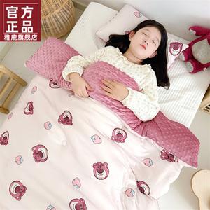 Yalu Детское одеяло 150x200 см, зимнее, утепленное, вес ~2,5 кг, A-класс, материал: флис, цвет: Strawberry Bear