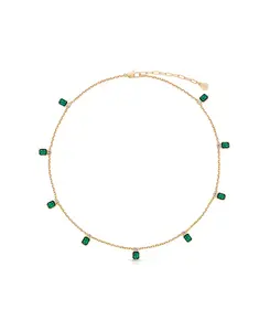Ожерелье с подвесками в стиле деко Ettika, green