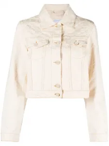 Укороченная джинсовая куртка CASABLANCA, нейтральный