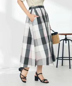 Юбка из тафты в крупную клетку Avv, цвет Pink