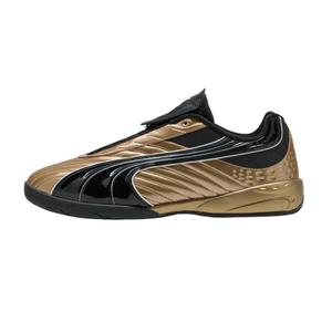 PUMA Футбольные бутсы V S2, устойчивые к истиранию, унисекс, черно-золотые