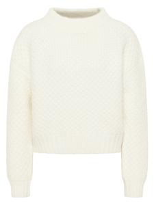 Женский вязаный свитер бежевого цвета IZIA