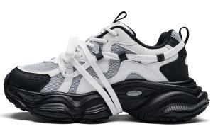 Kappa Женские кроссовки Urban Sports Back to Back, увеличивающие рост, износостойкие, легкие, массивные, черно-белые