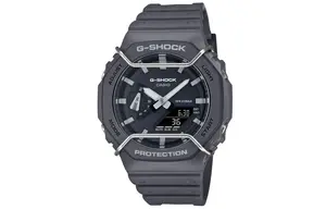 Мужские часы CASIO Liquid Crystal/Analog Dual Display Series 48 мм серые