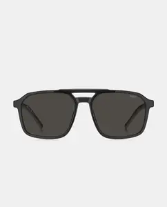 Прямоугольные литые мужские солнцезащитные очки Hugo, черный