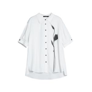 ELLE Рубашка Women's White Lapel Moderate