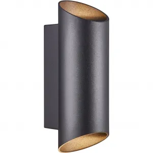 Настенный уличный светильник Nico Round GU10 1 шт. Простая установка, возможна параллельная схема подключения, защита IP54 Nordlux, черный