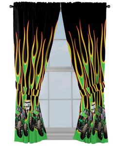 Комплект из 4 штор Monster Jam для детской спальни (2 шт) Sunny Side Up, Black