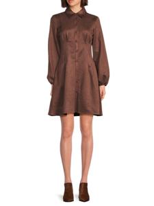 Платье-рубашка А-силуэта Kensie, коричневый