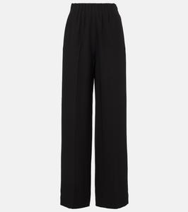 Модные брюки-клеш из шелкового кади с высокой талией Fforme, черный