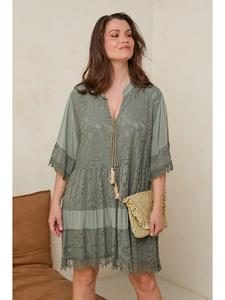 Короткое платье Curvy Lady, хаки