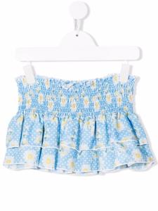 Monnalisa юбка с цветочным принтом, синий