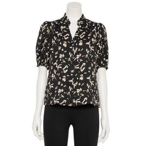 Женская адаптивная блузка с рюшами Nine West, цвет black tara floral