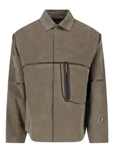 Рубашка-куртка с карманом на молнии Massimo Osti Studio, зеленый