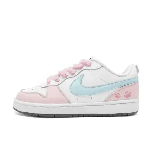 Nike Court Borough нескользкие устойчивые к истиранию низкие скейтерские кроссовки pink детские