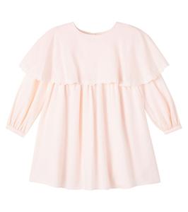 Платье из хлопка с накидкой Chloé Kids, Petal Pink