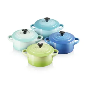 Набор керамических кокоток Le Creuset с крышкой, 4 шт., 0.25 л, 10 см, мультиколор