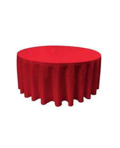 Круглая скатерть из полиэстерового поплина диаметром 120 дюймов Прочная и элегантная Slickblue, Red