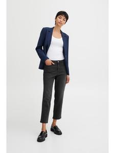 Джинсы IHTWIGGY свободного кроя серого цвета с эффектом потертости ICHI