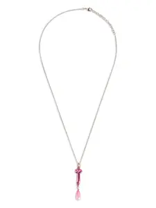 Ожерелье-капля, украшенное кристаллами Vivetta, серебяный