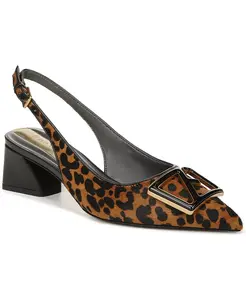 Женские туфли-лодочки Racer Ornament с острым носом, квадратным каблуком и открытой пяткой Franco Sarto, мультиколор