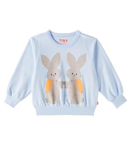 Толстовка Bunnies из хлопкового джерси Tinycottons, Pastel Blue