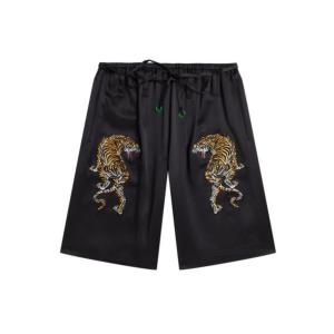 Тигровая вышивка атласные пижамные шорты Alexander Wang, черный
