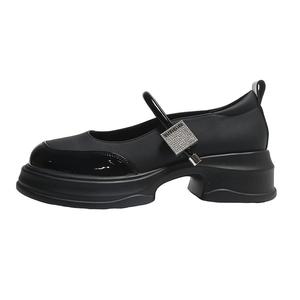 Туфли Мэри Джейн на массивном каблуке для женщин Bull charm, Black